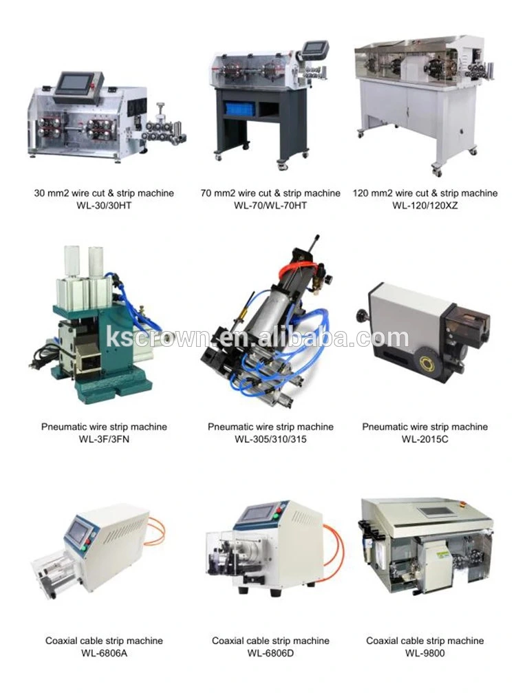 High Voltage Wire Processing Equipment Hv Cable Aluminum Foil Fold and Cut, Shielding Layer Cut and Core Insulation Stripping Machine